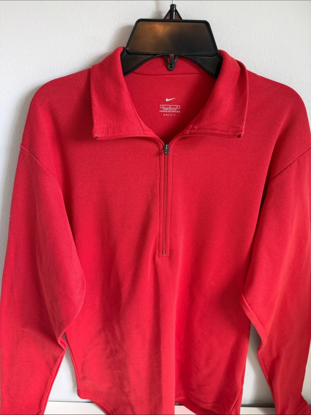 Nike Men’s Bright Red Half-Zip Sweater